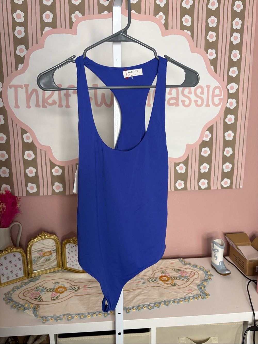 NWT Babaton Royal Blue Racerback Bodysuit - Women